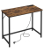 Schreibtisch, 76cm (H), 100x50cm (BxT), rechteckig, braun / schwarz
