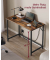 Schreibtisch, 76cm (H), 100x50cm (BxT), rechteckig, braun / schwarz