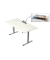 Schreibtisch Move Base plus, elektrisch höhenverstellbar, 73-123cm (H), 160x80cm (BxT), rechteckig, weiß / silber