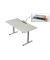 Schreibtisch Move Base plus, elektrisch höhenverstellbar, 73-123cm (H), 160x80cm (BxT), rechteckig, lichtgrau / silber