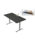 Schreibtisch Move Base plus, elektrisch höhenverstellbar, 73-123cm (H), 160x80cm (BxT), rechteckig, anthrazit / silber