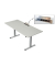 Schreibtisch Move Base plus, elektrisch höhenverstellbar, 73-123cm (H), 180x80cm (BxT), rechteckig, lichtgrau / silber
