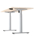 Schreibtisch Move Base plus, elektrisch höhenverstellbar, 73-123cm (H), 180x80cm (BxT), rechteckig, lichtgrau / silber