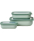 Frischhaltedose Cirqula 7 cm hoch grün nordic sage im SET 0,5/1,0/2,0 Liter BPA Frei