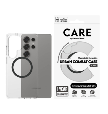 URBAN COMBAT Handy-Cover für SAMSUNG Galaxy S25 Ultra transparent