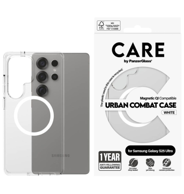 URBAN COMBAT Handy-Cover für SAMSUNG Galaxy S25 Ultra transparent