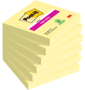 Haftnotizen 654-6SSCY-EU, Super Sticky Notes, 76x76mm, gelb, quadratisch