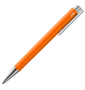 Kugelschreiber logo M+ orange, Schreibfarbe: schwarz