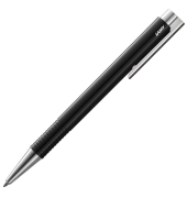 Kugelschreiber logo M+ schwarz, Schreibfarbe: schwarz