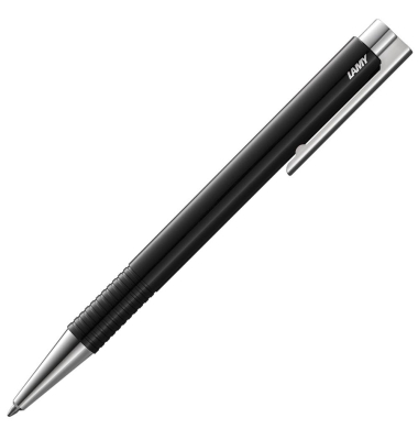 Kugelschreiber logo M+ schwarz, Schreibfarbe: schwarz
