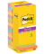 Haftnotizen 654-16SS-COL, Super Sticky Notes Carnival, 76x76mm, ultragelb/paradiseblau/limonengrün/powerpink/vitalorange, quadra