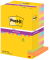 Haftnotizen 655-16SS-COL, Super Sticky Notes Carnival, 76x127mm, ultragelb/paradiseblau/limonengrün/powerpink/vitalorange, recht