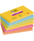 Haftnotizen 655-16SS-COL, Super Sticky Notes Carnival, 76x127mm, ultragelb/paradiseblau/limonengrün/powerpink/vitalorange, recht