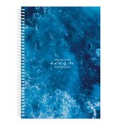 Notizbuch 46829, Ocean, blau, A4, sortiert, 70g, 100 Blatt / 200 Seiten