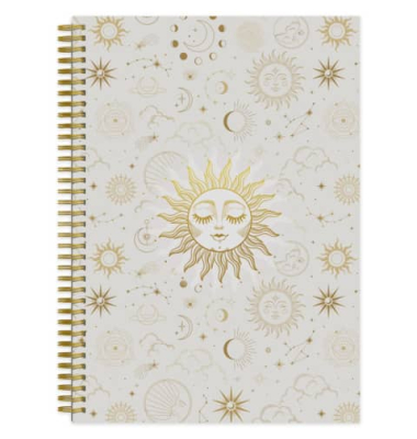 Notizbuch 46831, Sun, beige, A5, sortiert, 70g, 100 Blatt / 200 Seiten