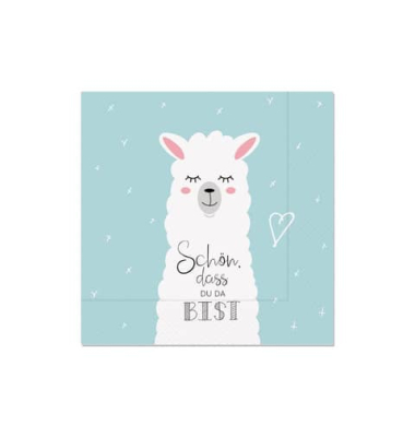 Motivserviette Zoofreunde Lama