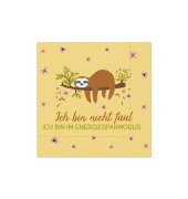 Motivservietten F&Uuml;R DICH 130677 / Zoofreunde Faultier, 3-lagig, 33x33cm