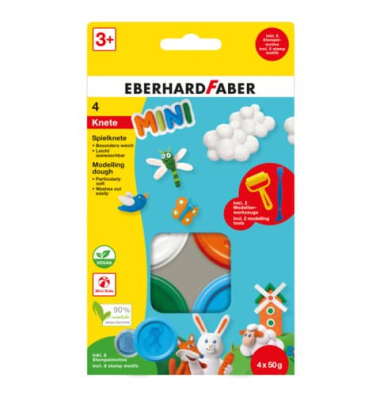Spielknete 4ST50g Sonderfarben