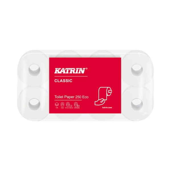 6414301011858 - Toilettenpapier Classic Eco ohne 223050620 3-lagig weiß 250 Blatt   Rolle 6414301011858 8 Rolle