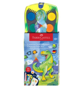 Farbkasten Connector Dino, 125036, Wasserfarbe, 12 Farben, gr&uuml;n