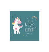 Motivservietten F&Uuml;R DICH 130582 / Zoofreunde Unicorn, 3-lagig, 33x33cm
