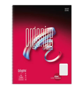 Collegeblock 608546000, kariert / ORGANIZE mit Kopfzeile und Erl Kästchen, kariert, A4, 70g, rot, 80 Blatt