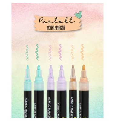 Acrylmarkeretui  Pastell