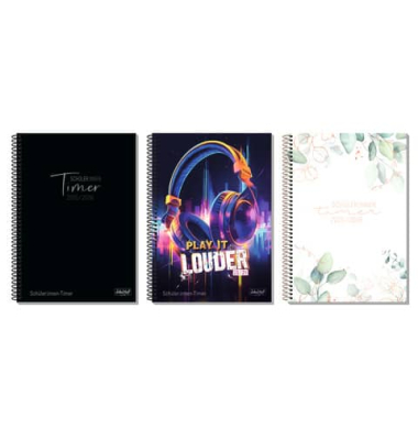 Schülerkalender 9794-4, sortiert, 1 Woche / 2 Seiten, 15,9x21cm (A5), Jahresunabhängig