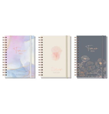 Schülerkalender 9742-3, sortiert, 1 Woche / 2 Seiten, 16,1x21,2cm (A5), 2025/2026