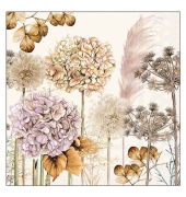 Motivserviette 25x25getrocknete Blumen