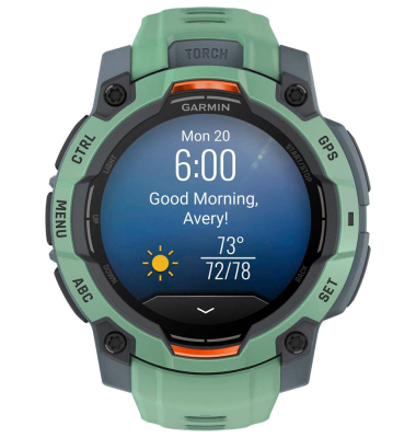 Instinct 3 AMOLED 45 mm Smartwatch grün, schwarz