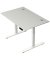 Schreibtisch Move 2 Plus, elektrisch höhenverstellbar, 63-127cm (H), 120x80cm (BxT), rechteckig, lichtgrau / weiß