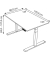 Schreibtisch Move 2 Plus, elektrisch höhenverstellbar, 63-127cm (H), 120x80cm (BxT), rechteckig, lichtgrau / weiß