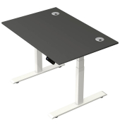 Schreibtisch Move 2 Plus, elektrisch höhenverstellbar, 63-127cm (H), 120x80cm (BxT), rechteckig, anthrazit / weiß
