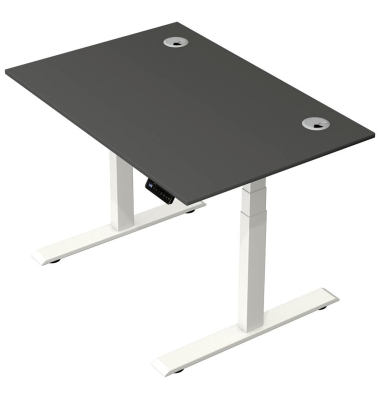Schreibtisch Move 2 Plus, elektrisch höhenverstellbar, 63-127cm (H), 120x80cm (BxT), rechteckig, anthrazit / weiß