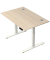Schreibtisch Move 2 Plus, elektrisch höhenverstellbar, 63-127cm (H), 120x80cm (BxT), rechteckig, ahorn / weiß