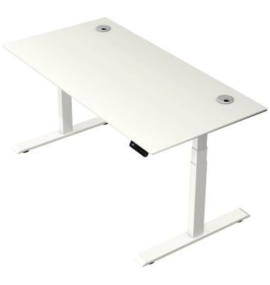 Schreibtisch Move 2 Plus, elektrisch höhenverstellbar, 63-127cm (H), 160x80cm (BxT), rechteckig, weiß / weiß