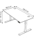 Schreibtisch Move 2 Plus, elektrisch höhenverstellbar, 63-127cm (H), 160x80cm (BxT), rechteckig, lichtgrau / weiß