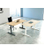 Schreibtisch Move 2 Plus, elektrisch höhenverstellbar, 63-127cm (H), 160x80cm (BxT), rechteckig, lichtgrau / weiß
