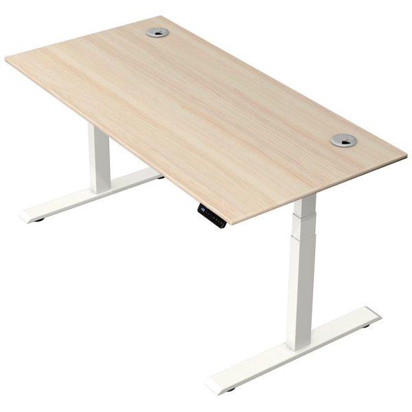 4044917451490 - Move 2 Plus elektrisch höhenverstellbarer Schreibtisch ahorn rechteckig T-Fuß-Gestell weiß 1600 x 800 cm 4044917451490 Kerkma 4044917451490 - Move 2 Plus elektrisch höhenverstellbarer Schreibtisch ahorn rechteckig T-Fuß-Gestell weiß 1600 x 800 cm 4044917451490 Kerkma