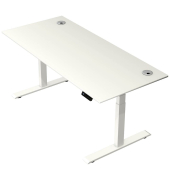 Schreibtisch Move 2 Plus, elektrisch höhenverstellbar, 63-127cm (H), 180x80cm (BxT), rechteckig, weiß / weiß
