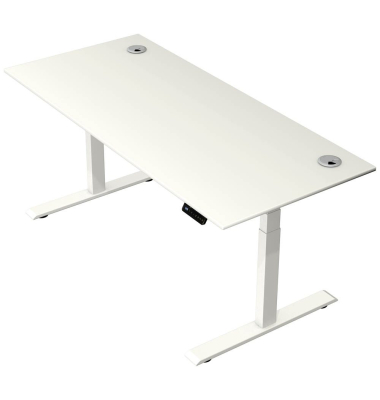 Schreibtisch Move 2 Plus, elektrisch höhenverstellbar, 63-127cm (H), 180x80cm (BxT), rechteckig, weiß / weiß