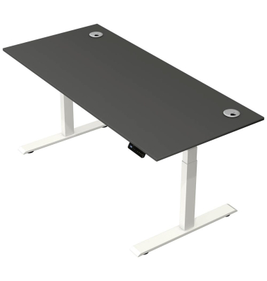 Schreibtisch Move 2 Plus, elektrisch höhenverstellbar, 63-127cm (H), 180x80cm (BxT), rechteckig, anthrazit / weiß