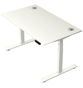 Schreibtisch Move 2 Plus, elektrisch höhenverstellbar, 63-127cm (H), 140x80cm (BxT), rechteckig, weiß / weiß