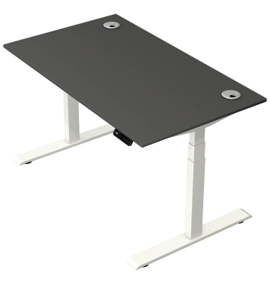 Schreibtisch Move 2 Plus, elektrisch höhenverstellbar, 63-127cm (H), 140x80cm (BxT), rechteckig, anthrazit / weiß