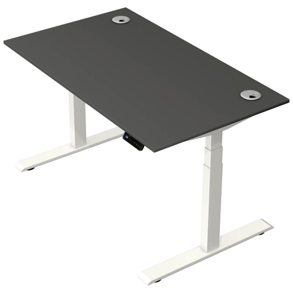 4044917451582 - Move 2 Plus elektrisch höhenverstellbarer Schreibtisch anthrazit rechteckig T-Fuß-Gestell weiß 1400 x 800 cm 4044917451582 Ke 4044917451582 - Move 2 Plus elektrisch höhenverstellbarer Schreibtisch anthrazit rechteckig T-Fuß-Gestell weiß 1400 x 800 cm 4044917451582 Ke