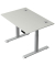 Schreibtisch Move 2 Plus, elektrisch höhenverstellbar, 63-127cm (H), 120x80cm (BxT), rechteckig, lichtgrau / silber
