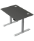 Schreibtisch Move 2 Plus, elektrisch höhenverstellbar, 63-127cm (H), 120x80cm (BxT), rechteckig, anthrazit / silber