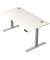Schreibtisch Move 2 Plus, elektrisch höhenverstellbar, 63-127cm (H), 160x80cm (BxT), rechteckig, weiß / silber