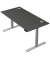 Schreibtisch Move 2 Plus, elektrisch höhenverstellbar, 63-127cm (H), 160x80cm (BxT), rechteckig, anthrazit / silber